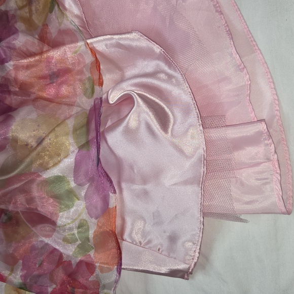 NANNETTE NEW Fancy Dress With Flowers & Ribbon Pink Purple Multicolored Sz 4 NWT - Picture 11 of 12